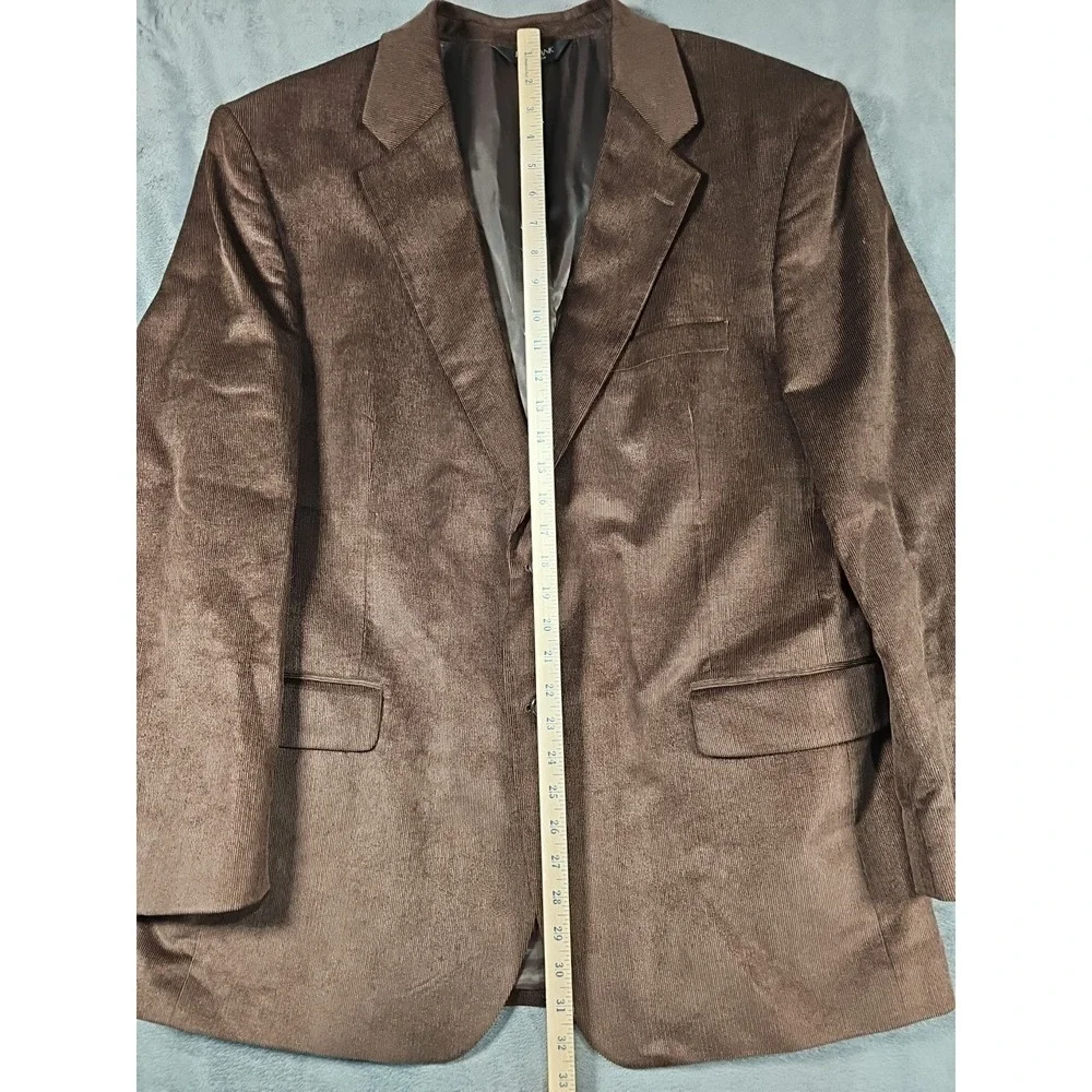 Jos A Bank Corduroy‎ Blazer Chocolate Brown Sport Coat Mens 46R 2-Button Vtg